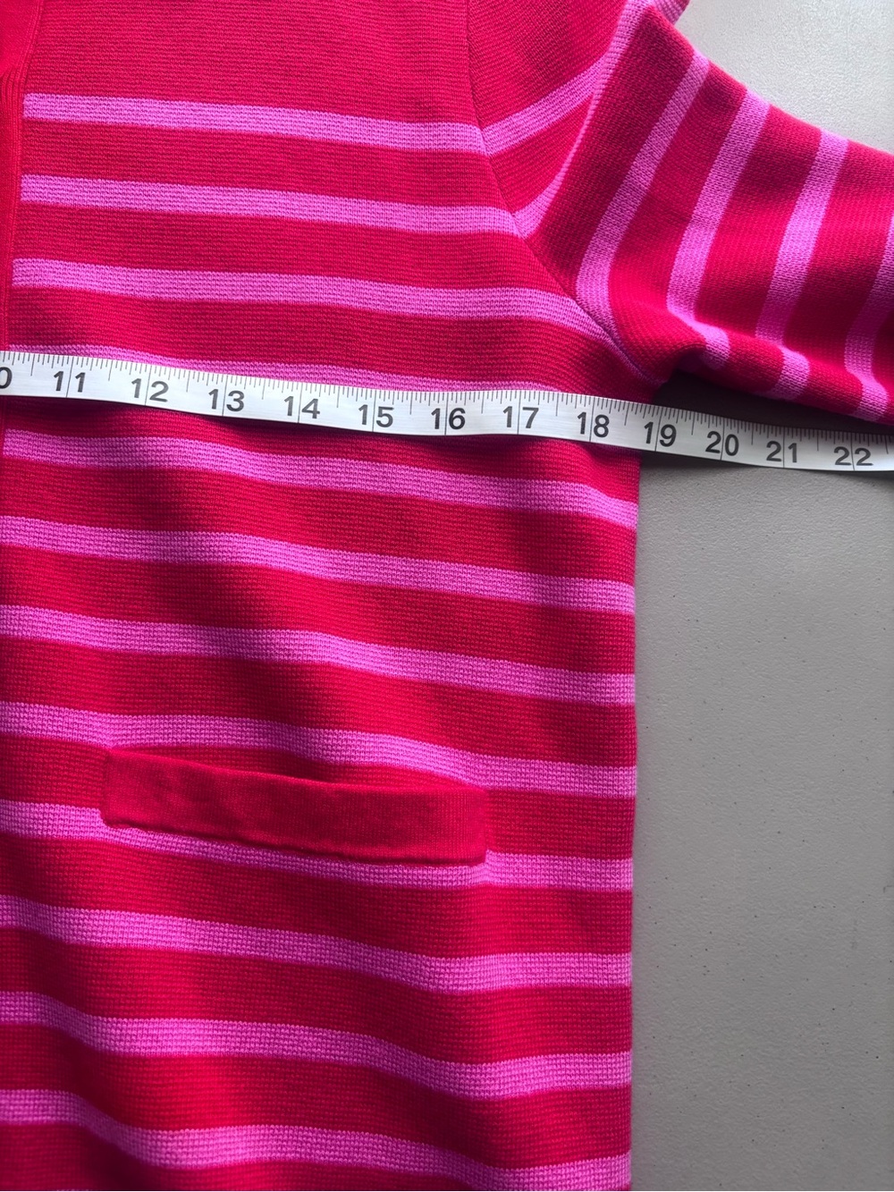 BODEN Jessie striped ruffled frill collared cardigan pink red size Small - Picture 11 of 12